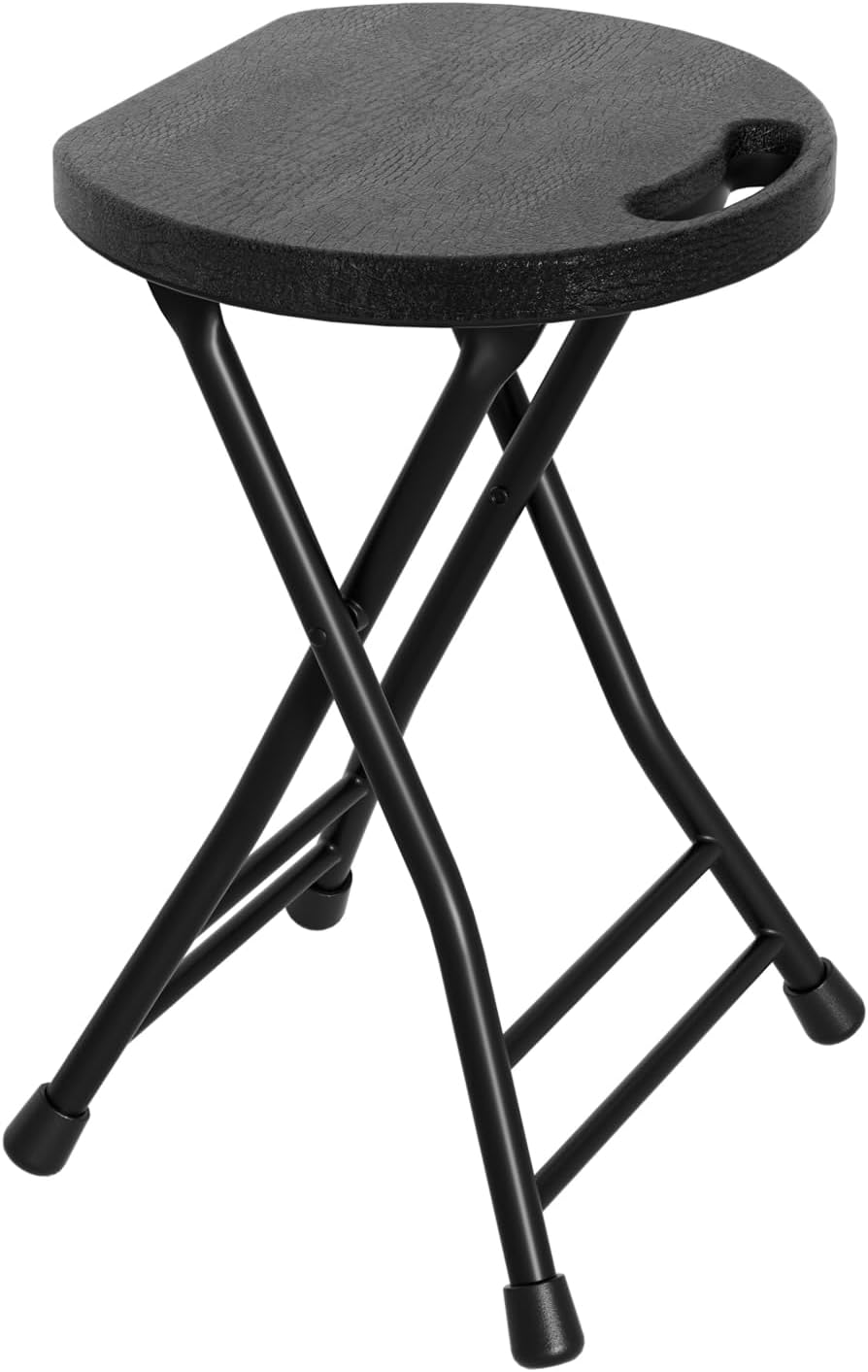 LEDLAY18 Inch Folding Stool with Handle - 500LBS Capacity Portable Foldable S...