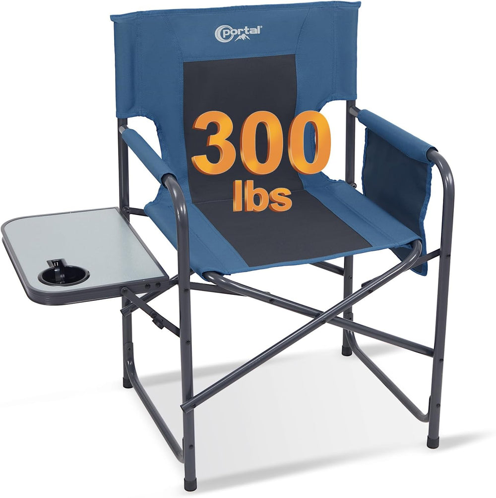 Portal Directors Chair Camping Chairs for Adults with Side Table Folding Lawn...