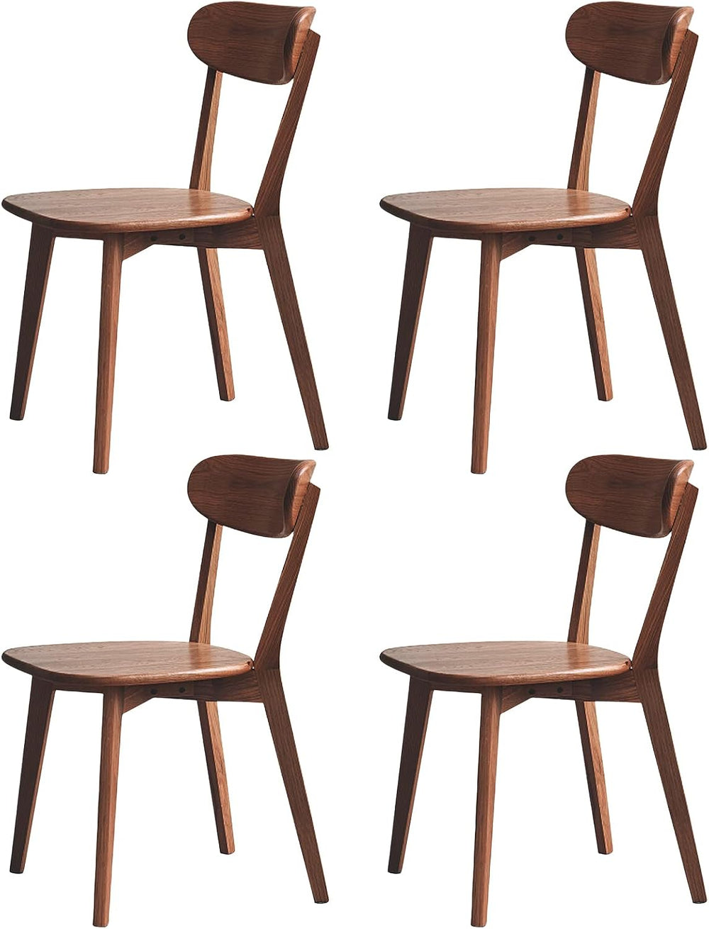 Solid Wood Dining Chairs Mid Century Modern Chairs Set of 4