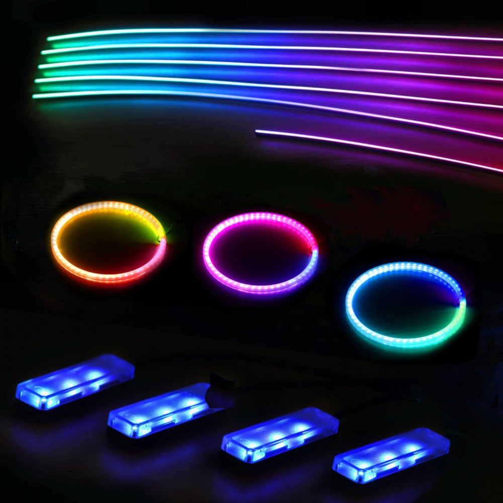 KENANEK Ambient Lighting Car Interior LED Strip Lights 22-in-1, 175” Acrylic ...