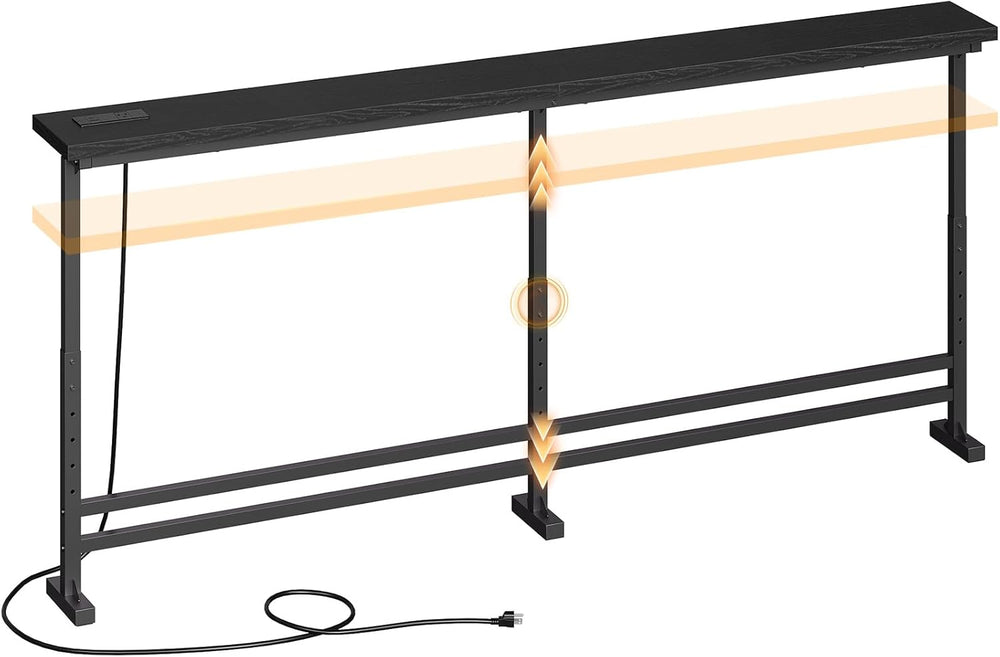 YATINEY 78.7" Console Table with Adjustable Height (27.6"-35.4"...