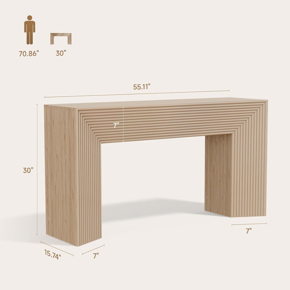 ONBRILL 55-Inch Wood Entryway Table with Storage, Narrow Long Sofa Table | Fl...
