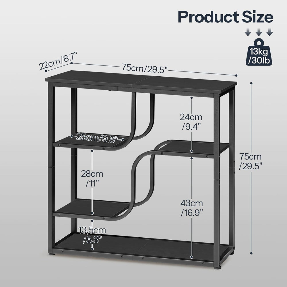 HOOBRO 29.5" Console Table, 5-Tier Narrow Entryway Table, Behind Couch T...