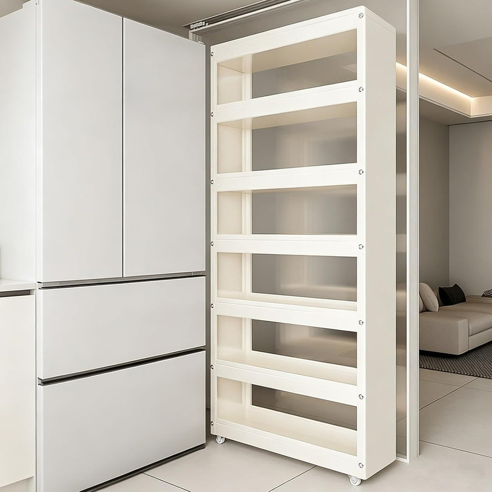Kitchen Storage Cabinet, Slender Utility Fridge Gap Space Saving Pantry Organ...