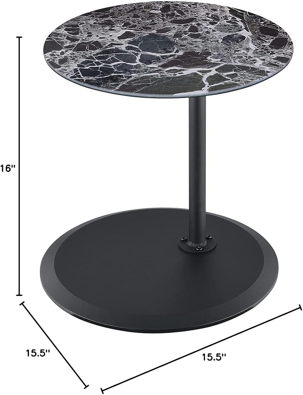 Small Drink Table,Height Adjustable Pedestal Table, Martini Tables, Side End ...
