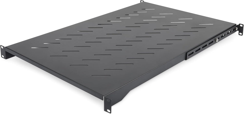 StarTech 1U 4-Post Vented Rack Shelf, 28-34.4in, 150lb (ADJSHELFV-Rack)
