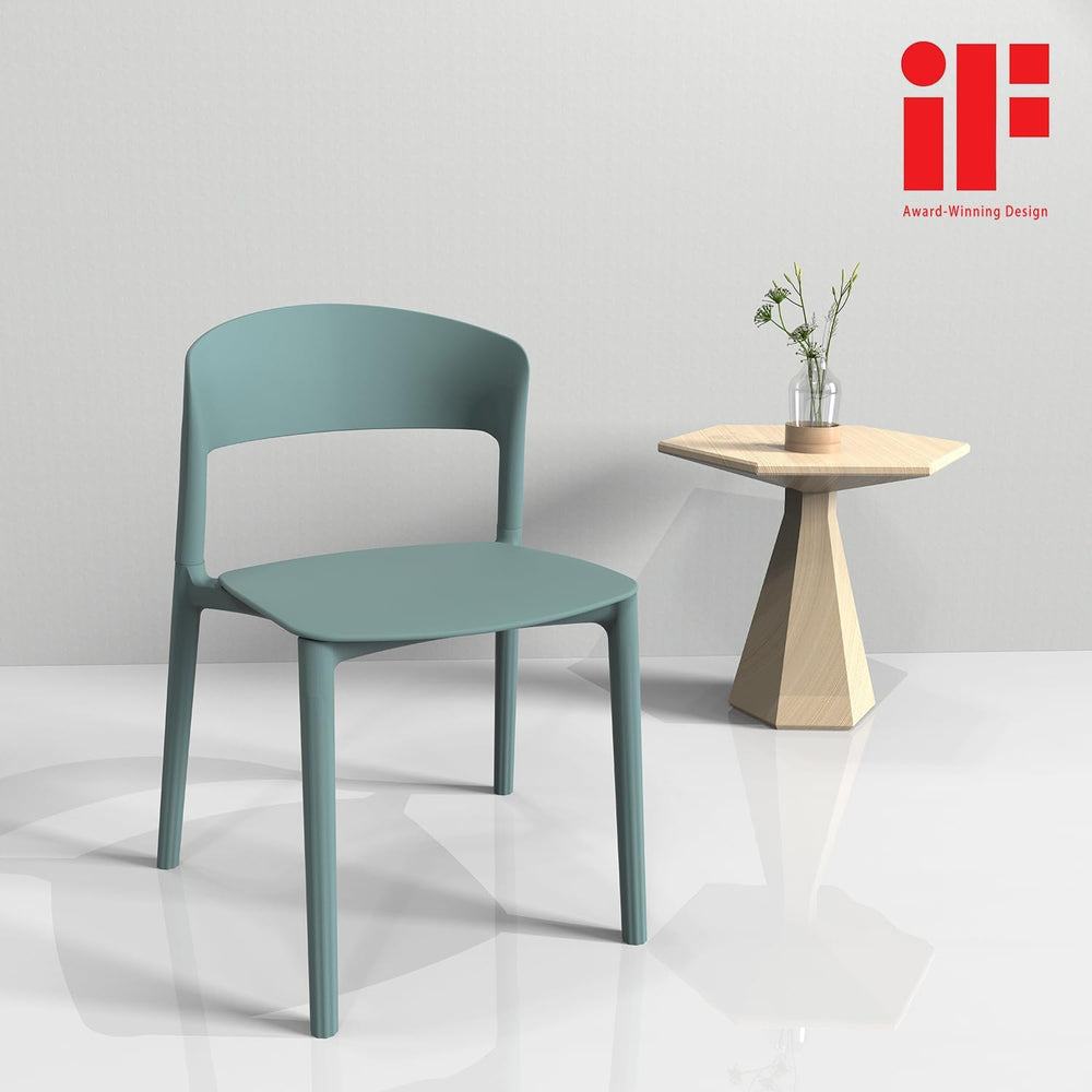 LESHI Plastic Dining Chairs,Modern Dining Chairs Quick Assembly Simple Kitche...