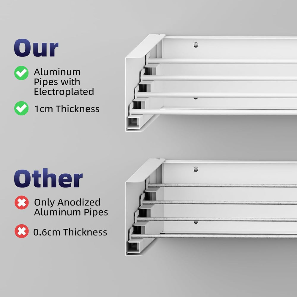 Wall Mounted Drying Rack for Small Space, 23.6" Foldable Collapsible Lau...