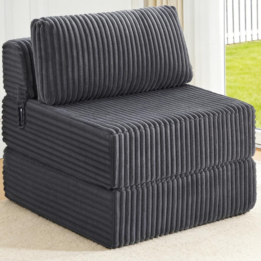 Convertible 4-in-1 Folding Sofa Bed Sleeper Chair Couch Foldable Chaise Loung...