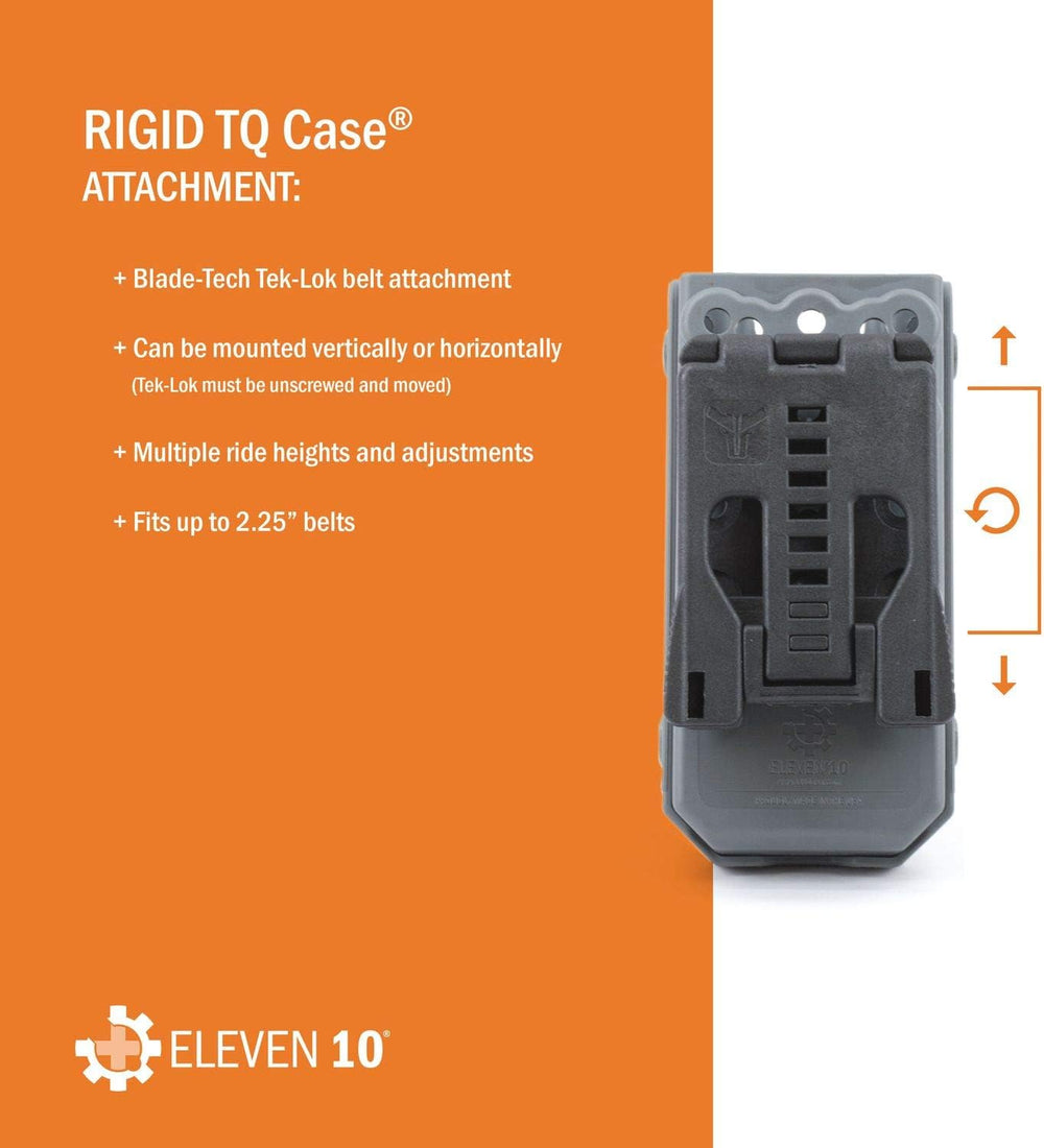 Eleven 10 Rigid TQ Case for C-A-T Tourniquet, Black, Belt Attachment