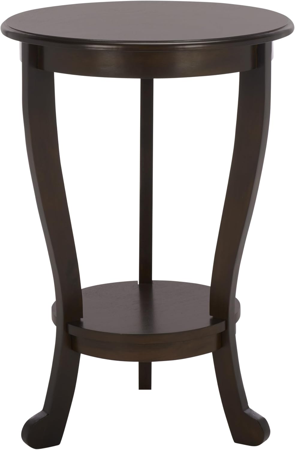 SAFAVIEH Furniture - Mary Pedestal Table - Dark Chocolate - Solid Wood - Farm...