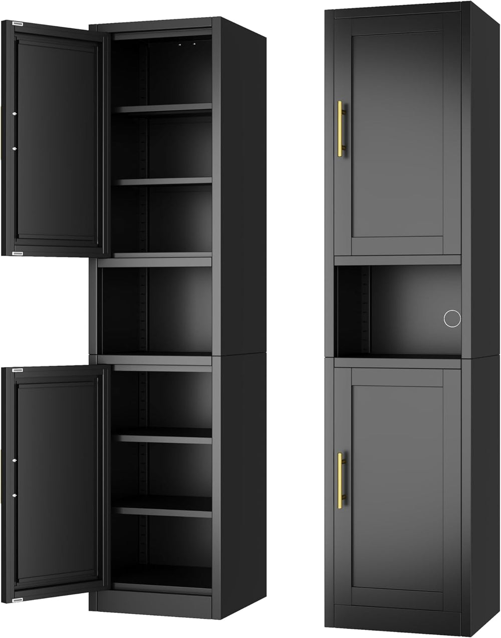 Ckzbx Tall Narrow Storage Cabinet 66.93" H Tall Bathroom Cabinet Metal P...
