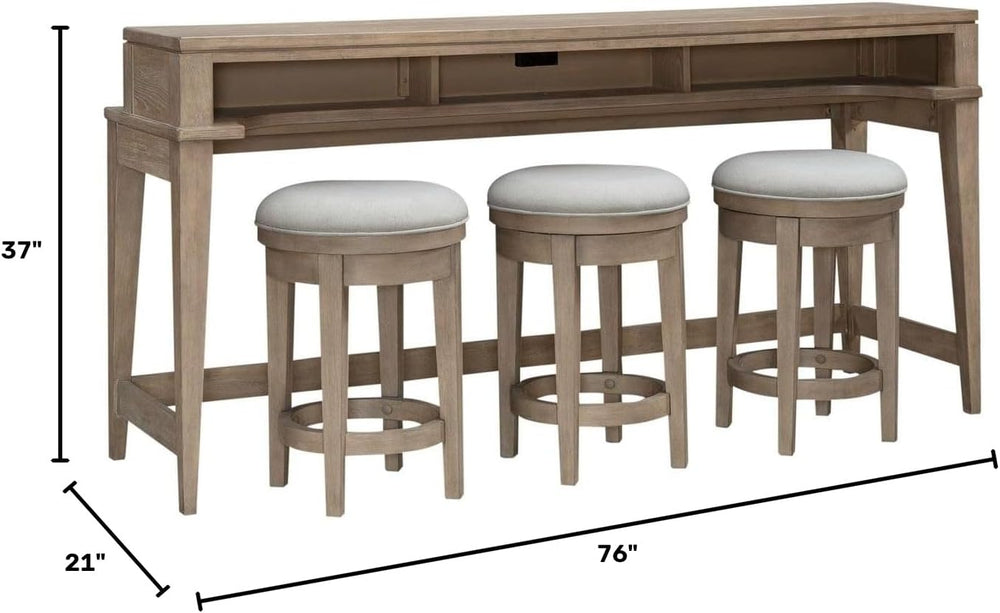 Liberty Furniture Brentwood 4 Piece Living Room Set with Console Bar Table, 3...