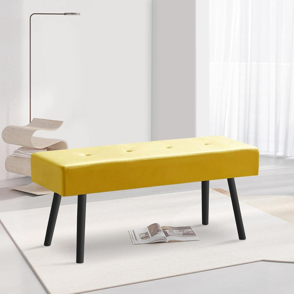 Upholstered Bench for Bedroom End of Bed, 40-inch Entryway Bench for Living R...
