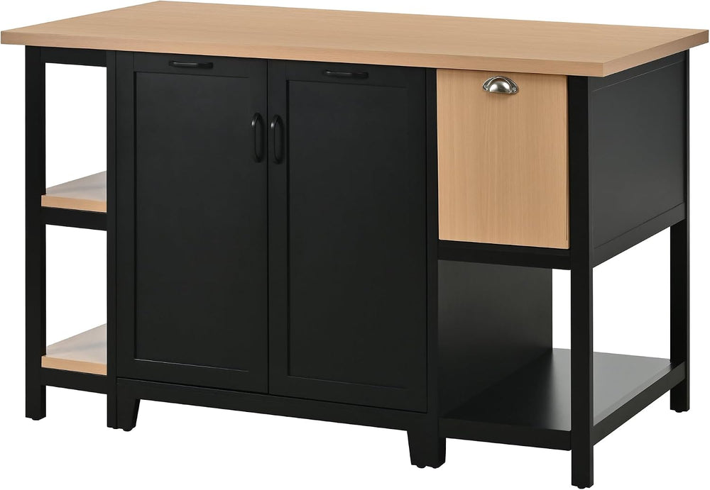 Christopher Knight Home Aaron 58" Kitchen Island with Storage, Modern Is...