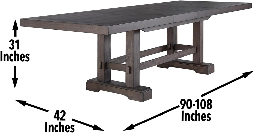 Steve Silver Furniture Napa 9pc Dining Table Set, 72"-90"-108"...
