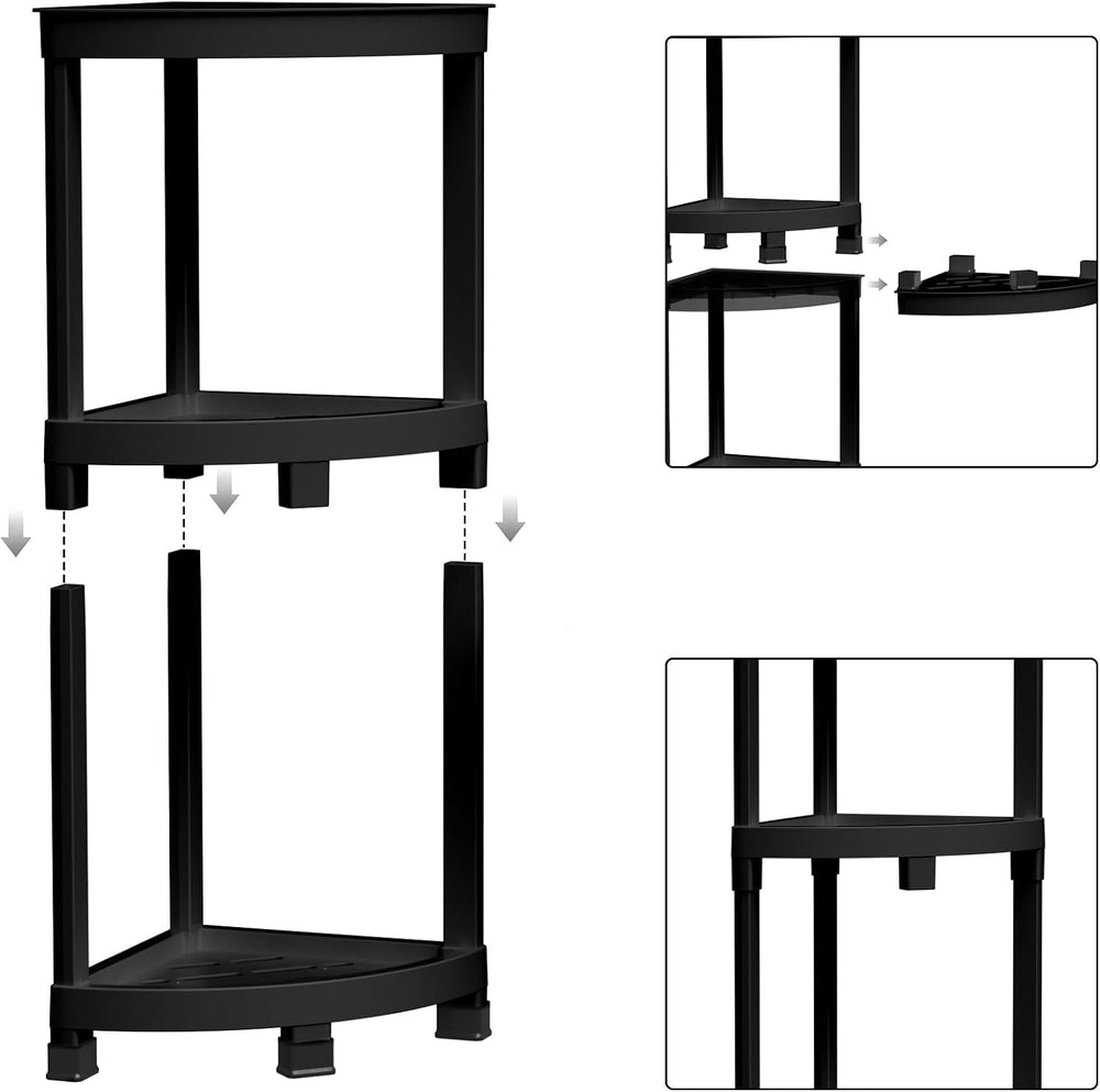 Corner Shower Stool for Inside Shower, Waterproof Shower Bench for Shaving Le...