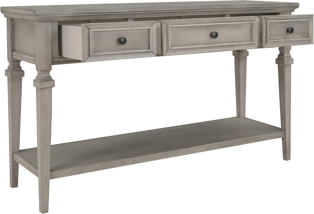 Knocbel 50" Retro Style Console Table Solid Wood Frame Sofa Table with B...