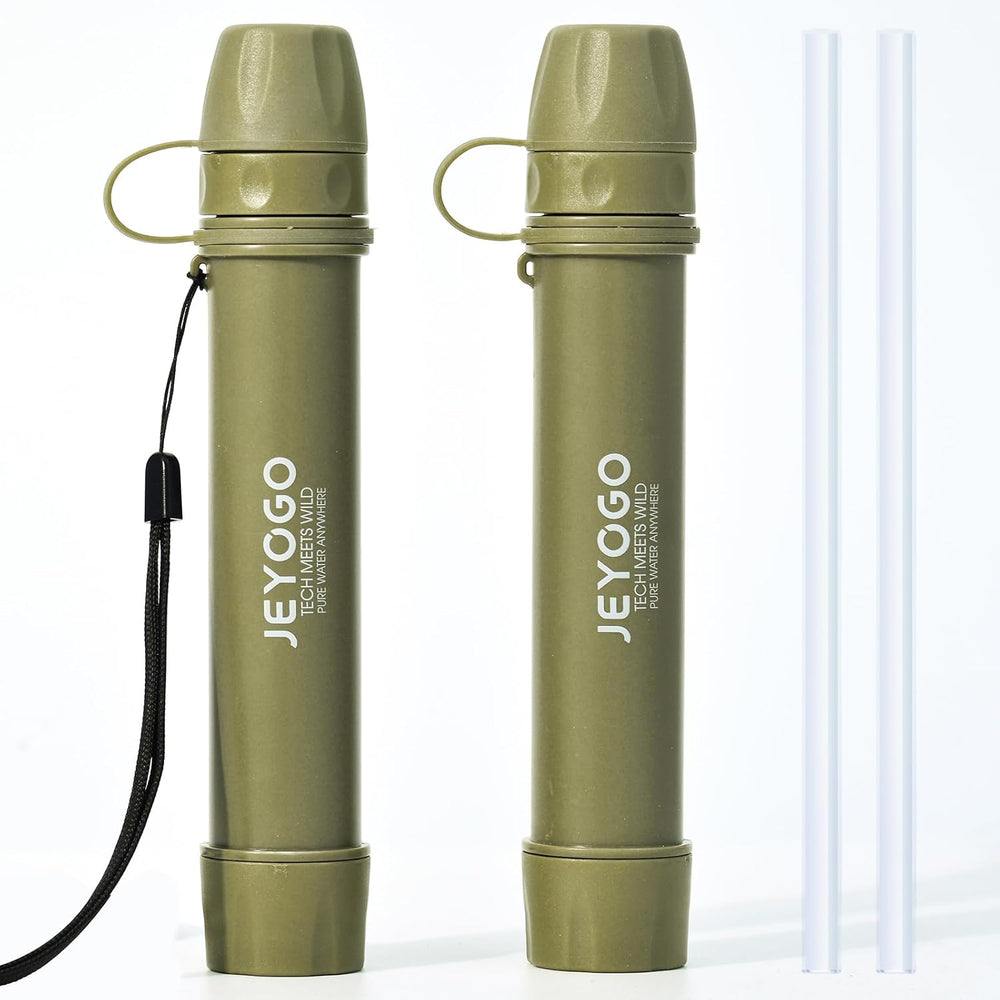 Survival Water Filter Straw - Portable Personal Water Purifier for Hiking, Ca...