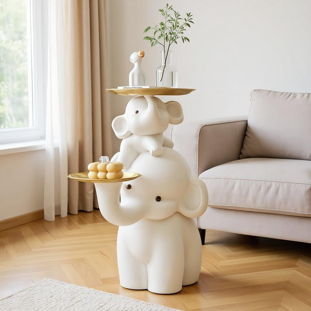 Elephant Side Table, Large Living Room Sculpture, Perfect as Sofa Side Table,...