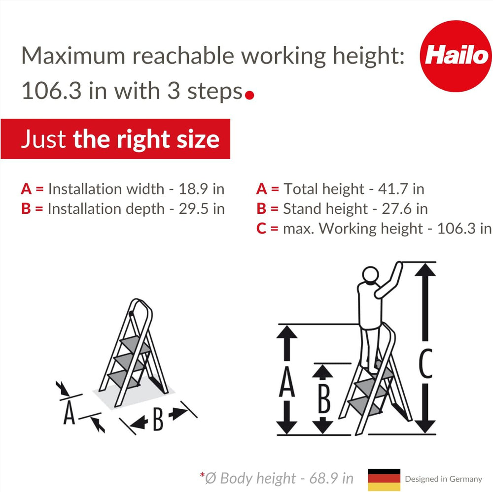 K60 StandardLine | Aluminum Folding Step | Three Large Steps