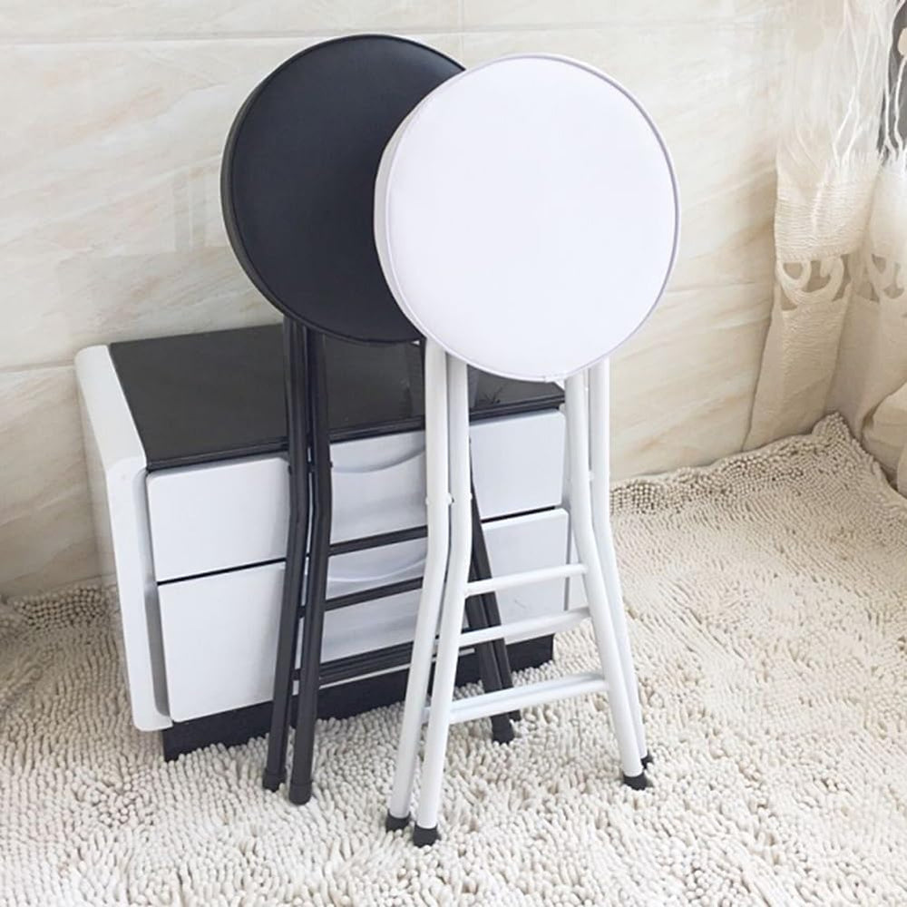 Cushioned Padded Folding Stool, 65cm/26In Padded Counter Height Bar Stool, In...