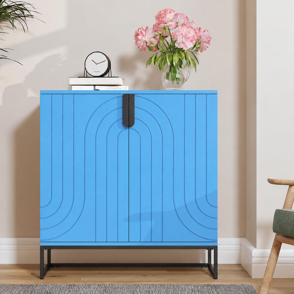 HLR Sideboard Buffet Cabinet with Storage, Modern Accent Cabinet Adjustable S...