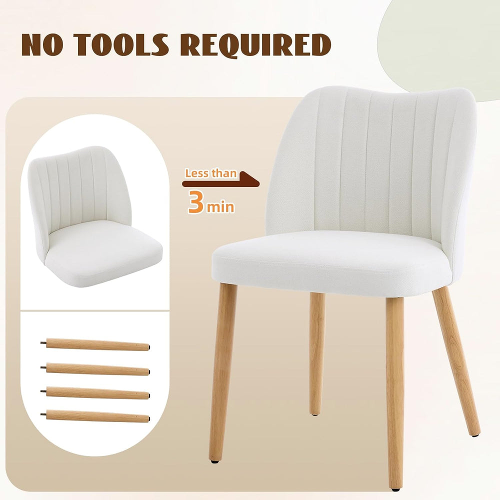 GarveeHome Dining Chairs Set of 4 with Cozy Backrest/Wooden Legs | Dining Cha...