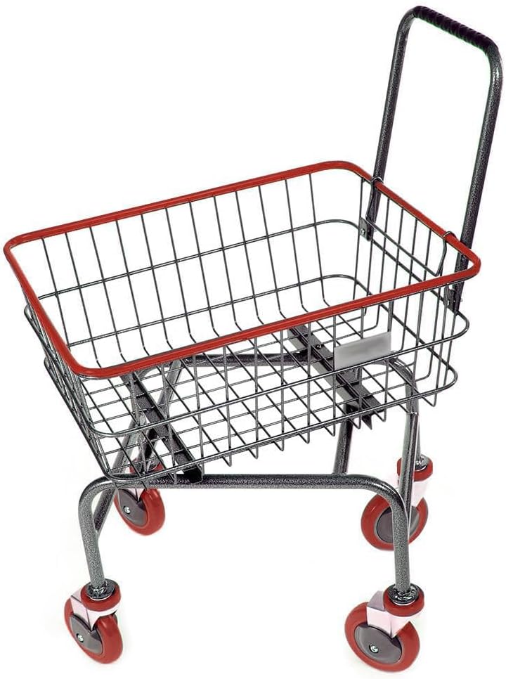 Rolling Laundry Cart with Wheels, Metal Wire Basket, Heavy Duty Utility Cart ...