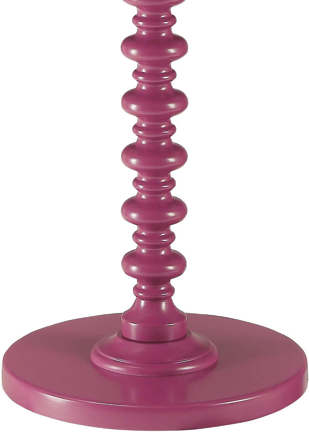 Purple Accent Table with Pedestal Base