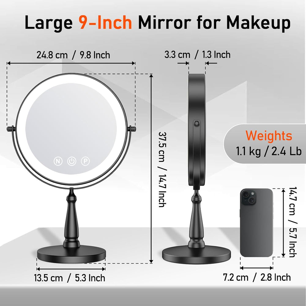 Makeup Mirror with Lights, 20X Magnifying Mirror with Light for Women, 5000 m...