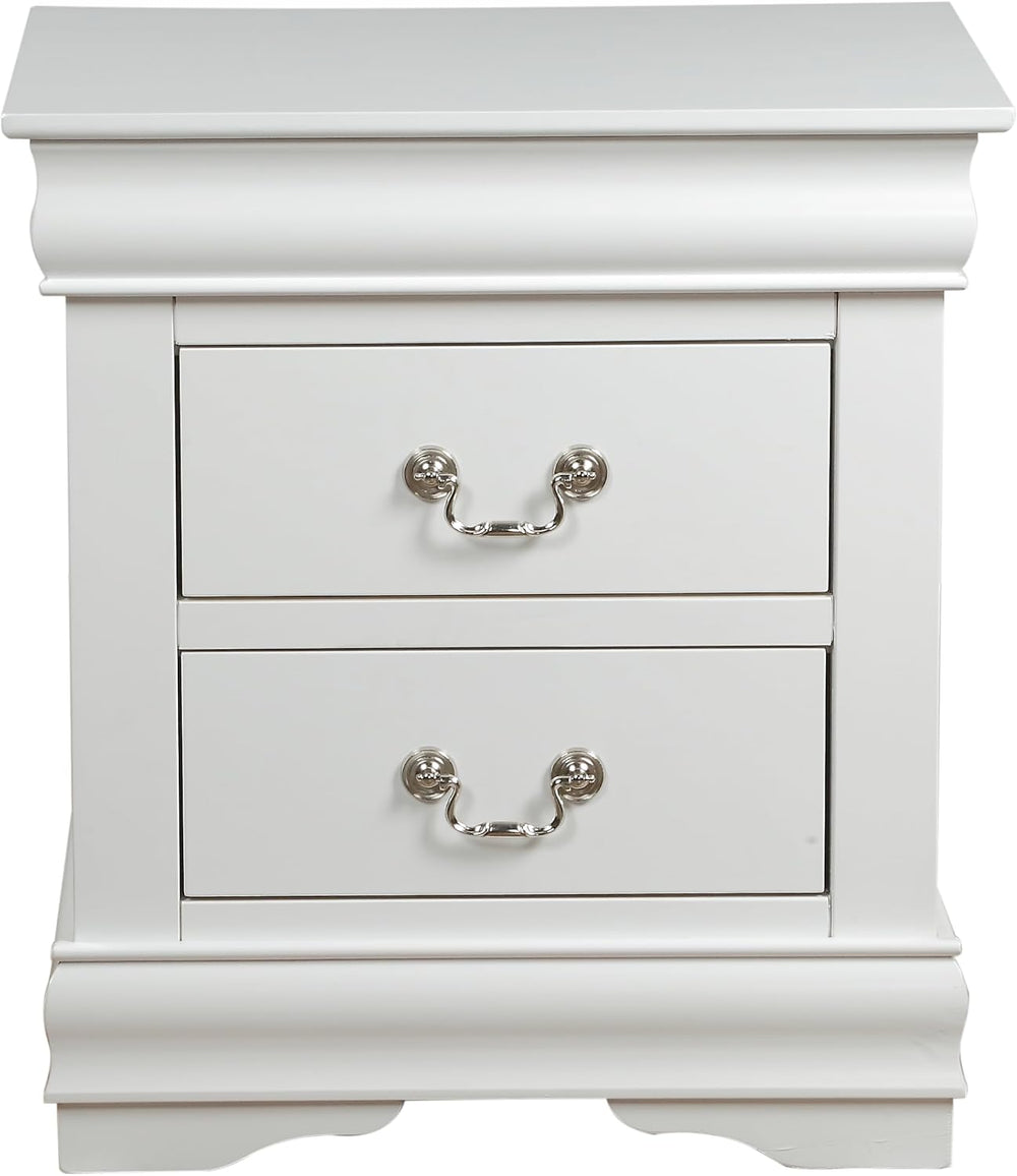 Knocbel Traditional Nightstand End Tables Side Table with 2 Drawers and Metal...