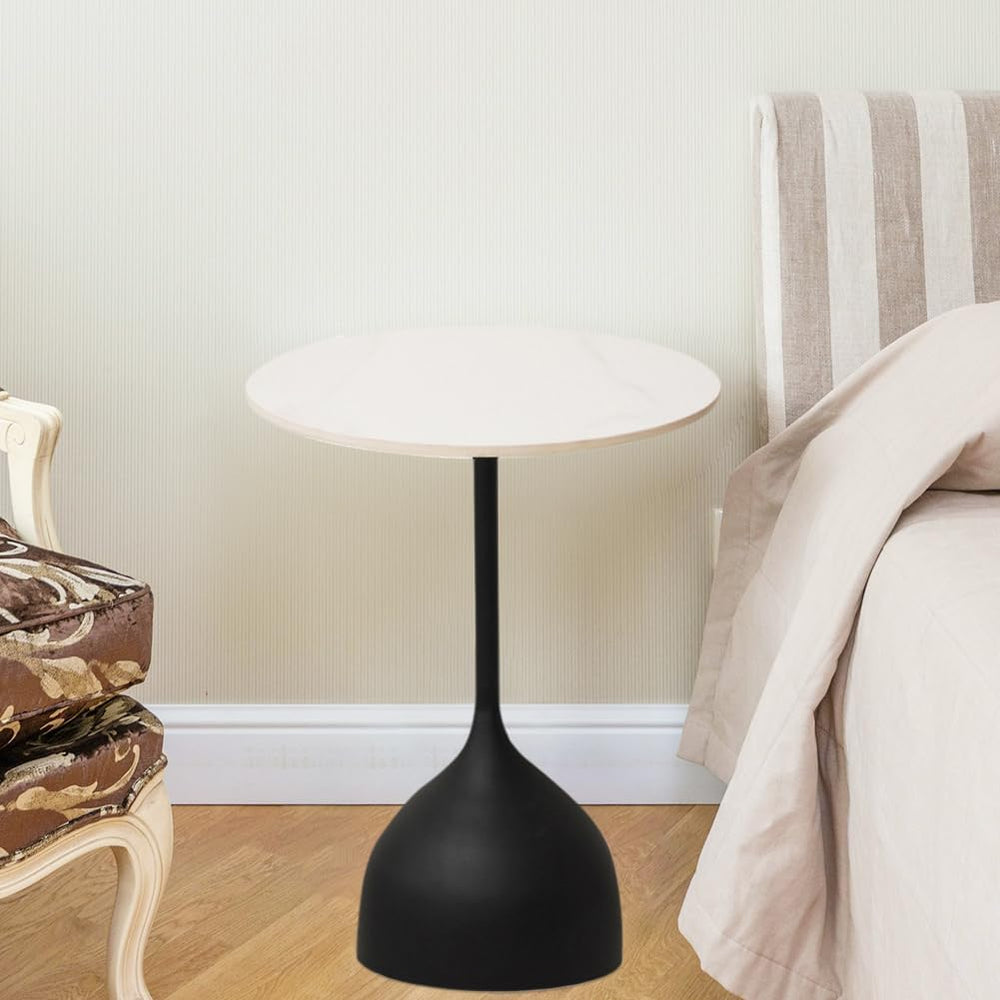 Side Table with Marble Top Metal End Table Modern Sofa Side End Table Outdoor...