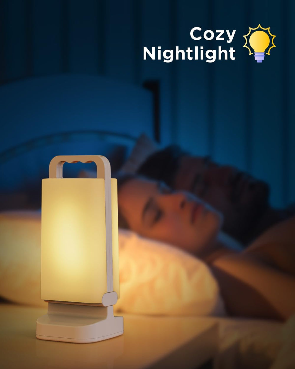 Solar Camping Lantern, Rechargeable Battery Powered Camping Light 6000mAh Up ...