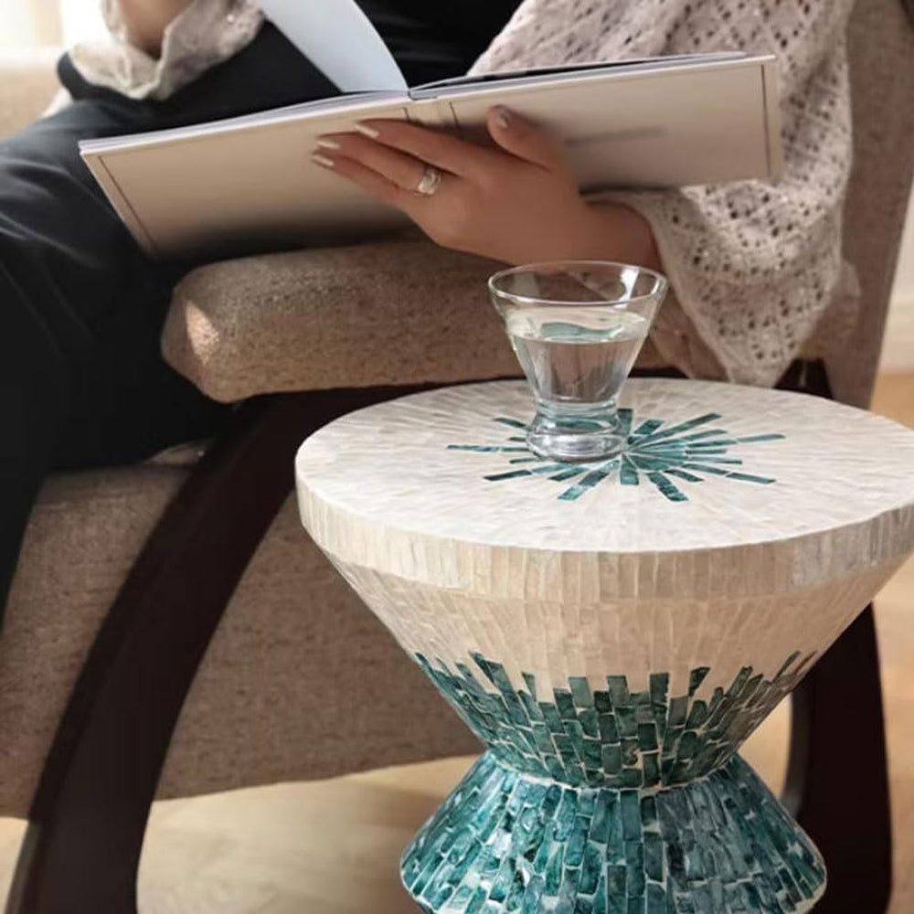Tiny Side Table Home Living Room Decoration Sofa with Some Creative Turquoise...