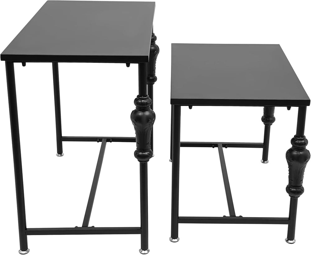 Set of 2 Industrial Retail Display Nesting Tables,Standing Retro Boutique Uni...