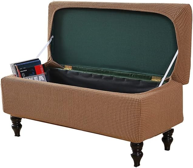 FUANGUI Ottoman Cover Slipcovers Rectangular Folding Stretch