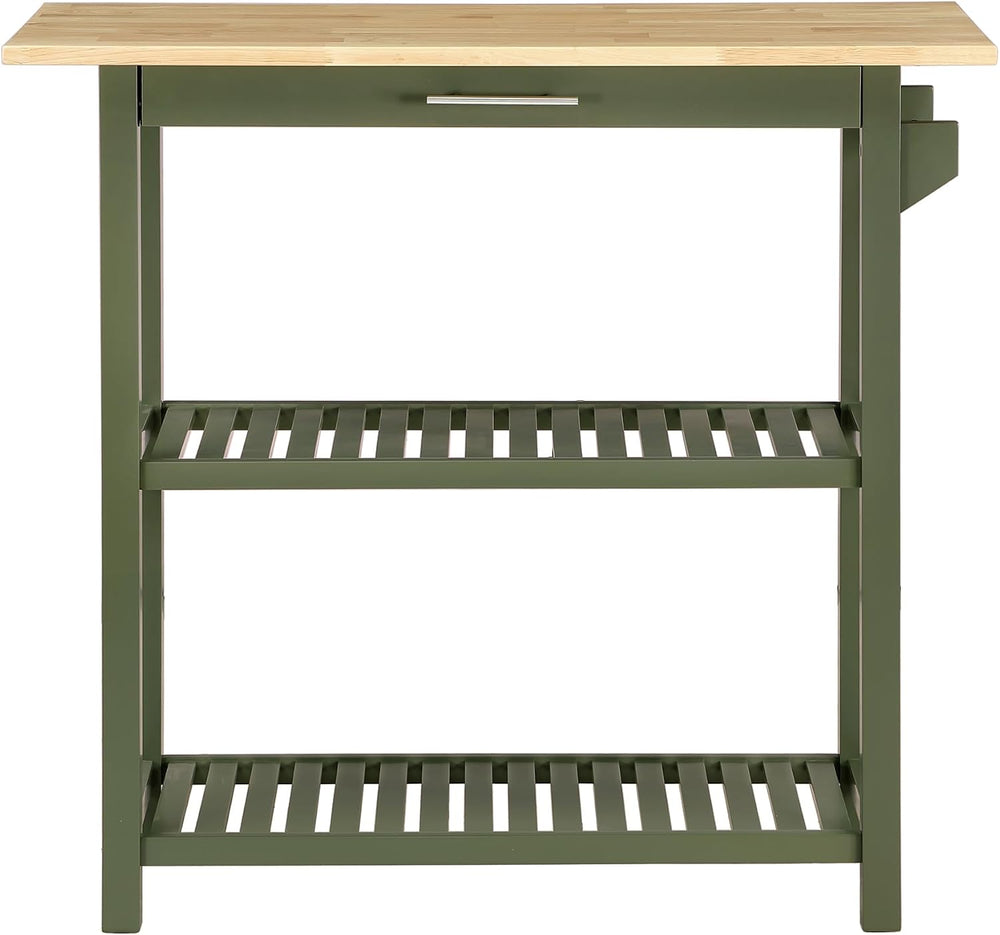 Convenience Concepts Designs2Go 3 Tier Butcher Block Kitchen Prep Island 40&q...