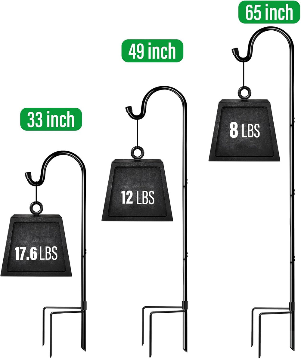 GOFORWILD 33 Inch 6 Pack Adjustable Shepherd Hooks, Premium Metal