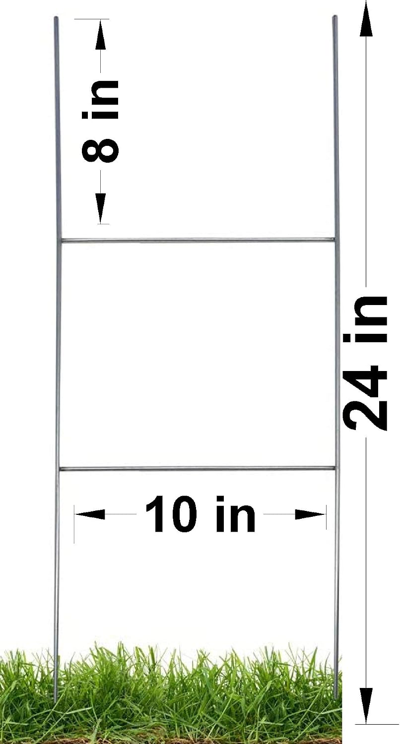 Blank Yard Signs, 5 Pack (White) Signs 18x24 inch x 4 mm & 5 Metal Stake ...