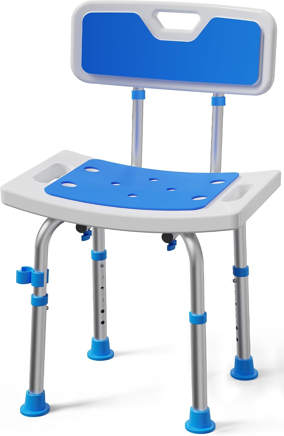 Shower Chair for Inside Shower, 400 lbs Adjustable Chair with Back