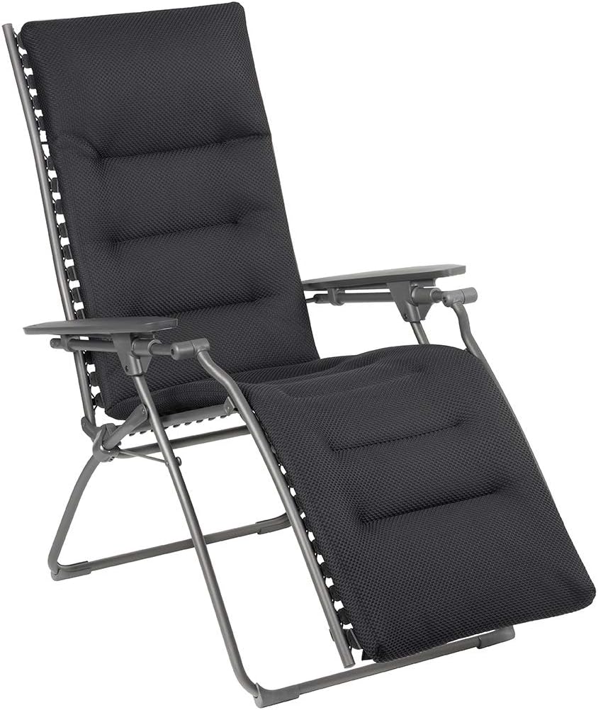 Lafuma Air Comfort Evolution Lounger (Acier, Black) Zero Gravity Reclining Pa...