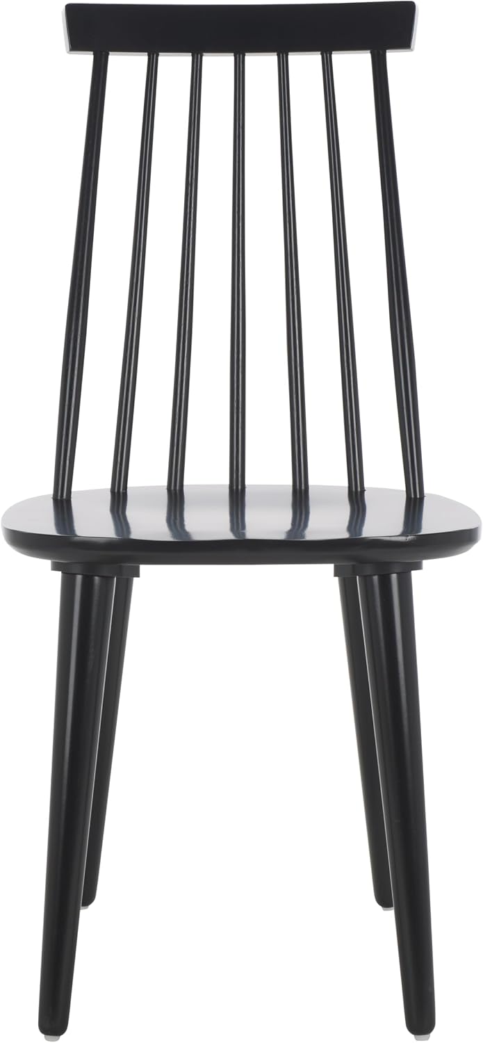 SAFAVIEH Burris Wood Accent Chair Set of 2, 17.7" Seat Black AMH8511A
