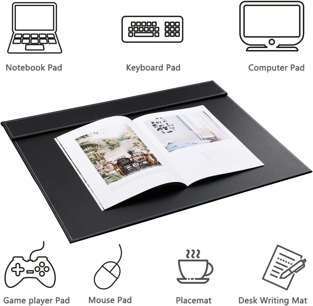 KINGFOM Ultra-Smooth PU Leather Desk Pad & Mat Office Desk Drawing & ...