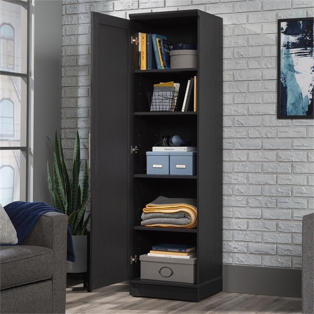 Pemberly Row Engineered Wood Single Door Pantry, 70.945 in H x 18.819 in W x ...