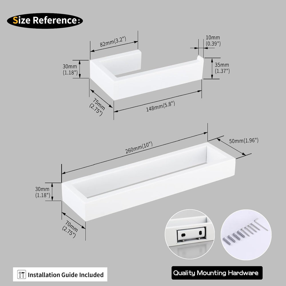 GERZWY Bathroom 2-Piece Accessory Set SUS 304 Stainless Steel Toilet Paper Ho...