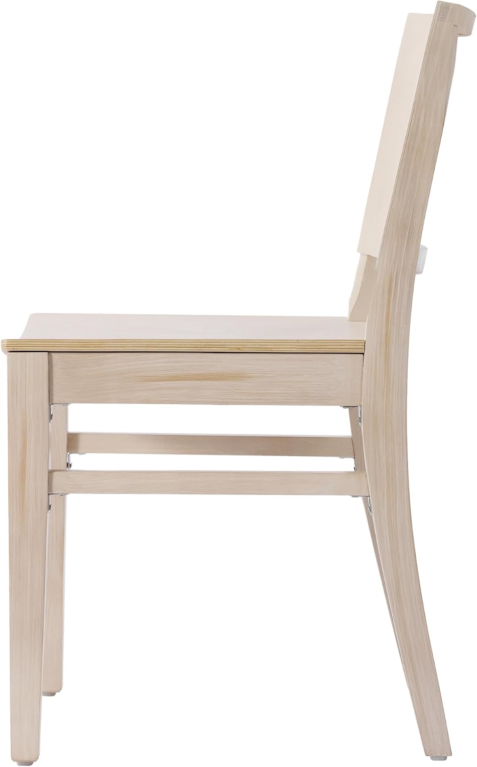 Flash Furniture Naples Commercial Solid Wood Dining Chair, Curved Backrest, S...