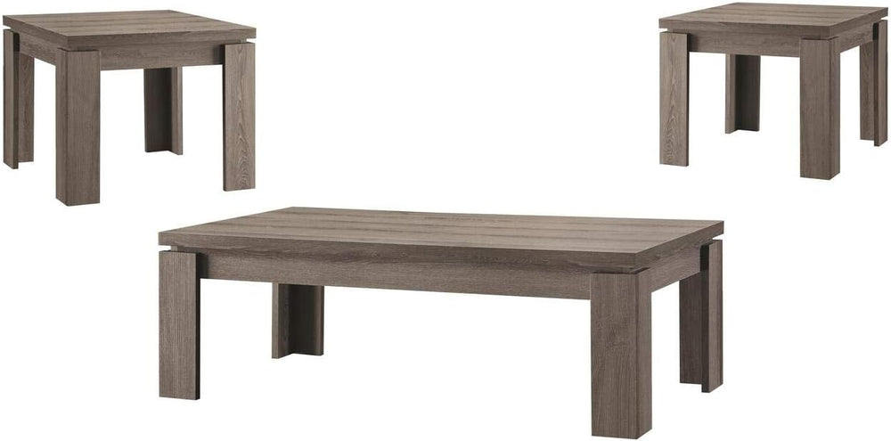 3-piece Occasional Table Set Weathered Grey 701686