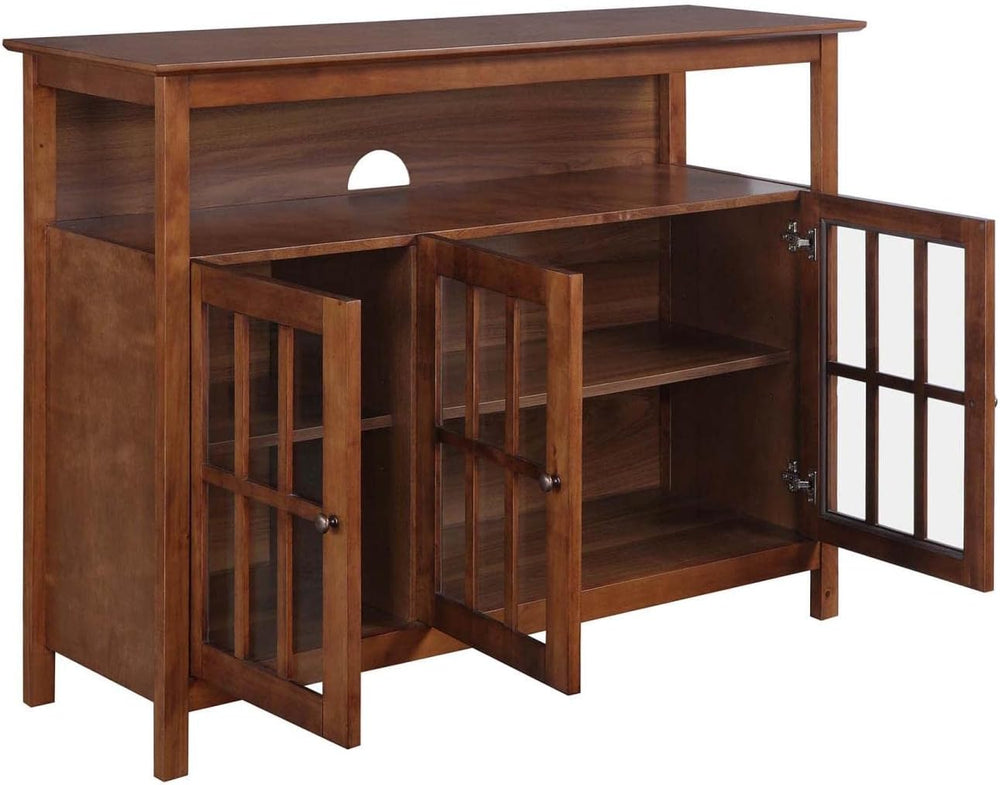 Convenience Concepts Big Sur Deluxe TV Stand with Storage Cabinets and Shelf ...