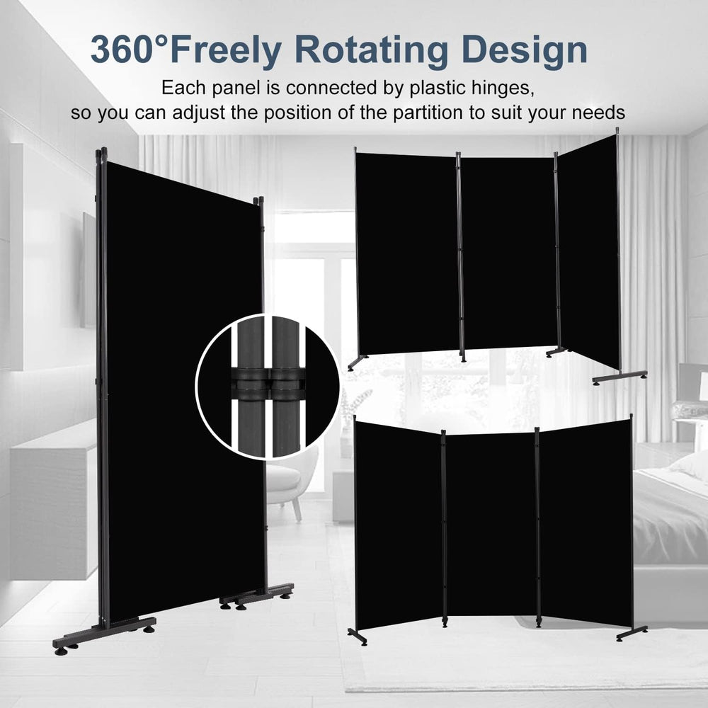 3 Panel Folding Room Divider,Privacy Screen Freestanding Space Separator